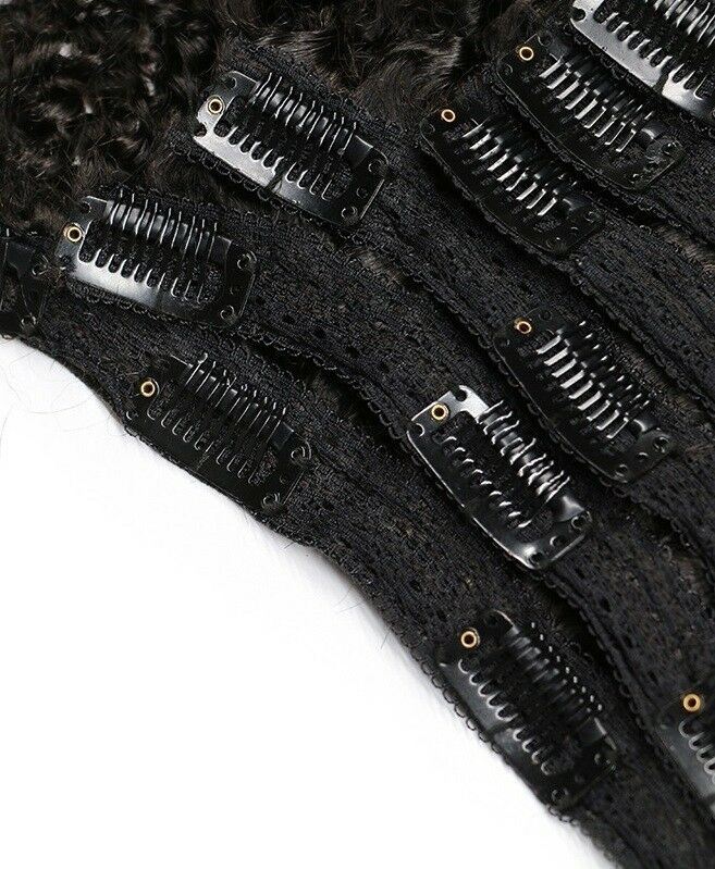 Factory Direct Price Wholesale Kinky Curly Raw Remy Human Clip-in Hair Extensions